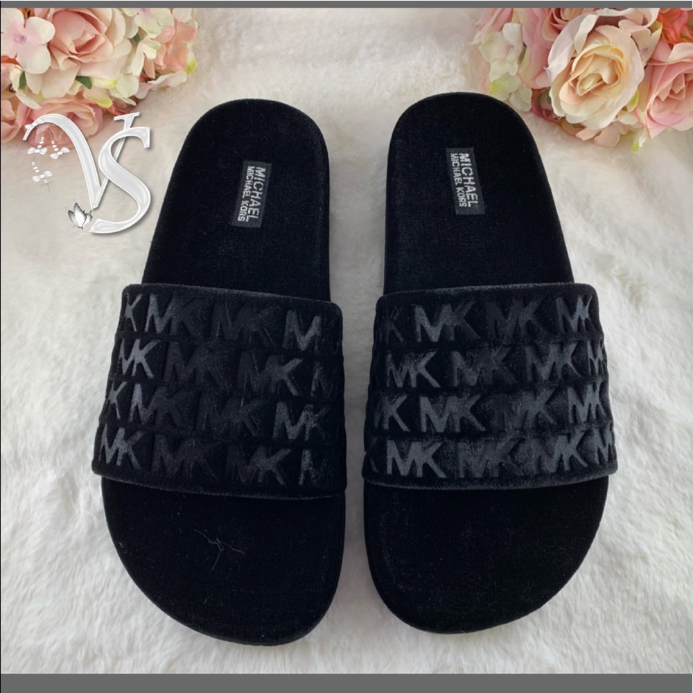 MICHAEL Michael Kors, Camden Embossed Velvet Slide